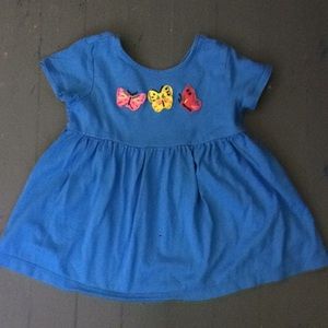 Hanna Andersson babydoll top with butterflies 120